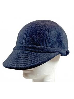 KOKIN NYC Black Felt Hat Hunt Jockey Cap Couture Unique Designer